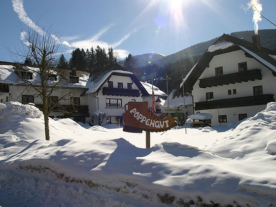 Relax- und Wanderhotel Poppengut in Hinterstoder im Winter