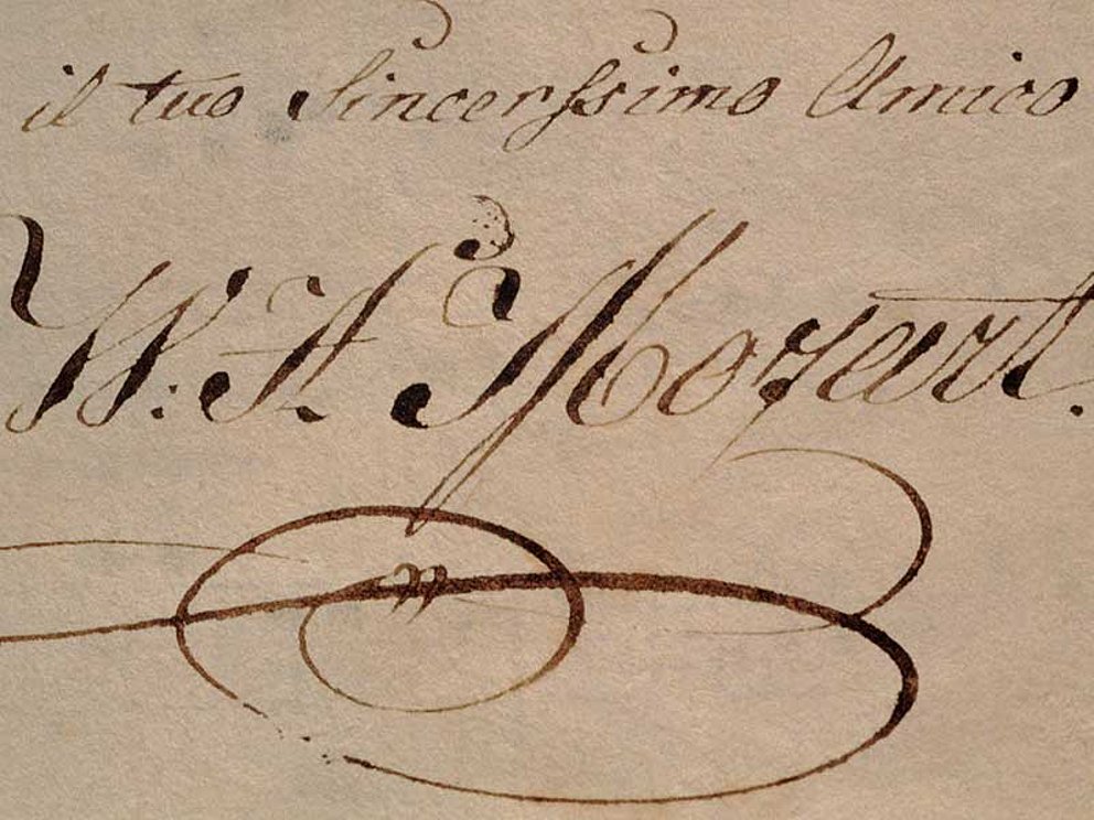 Unterschrift von Mozart