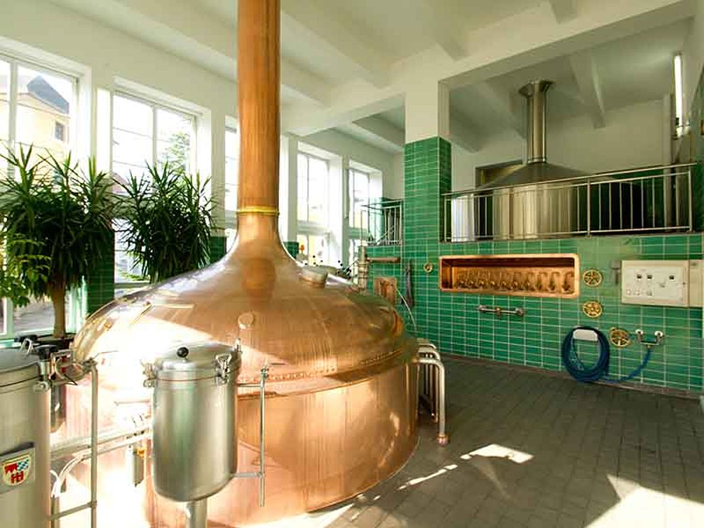 Blick in die Bier-Produktion in der Brauerei Baumgartner 
