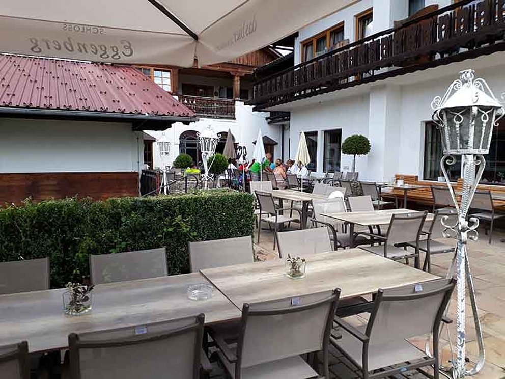 Restaurant-Terrasse im Hotel Sperlhof in Windischgarsten